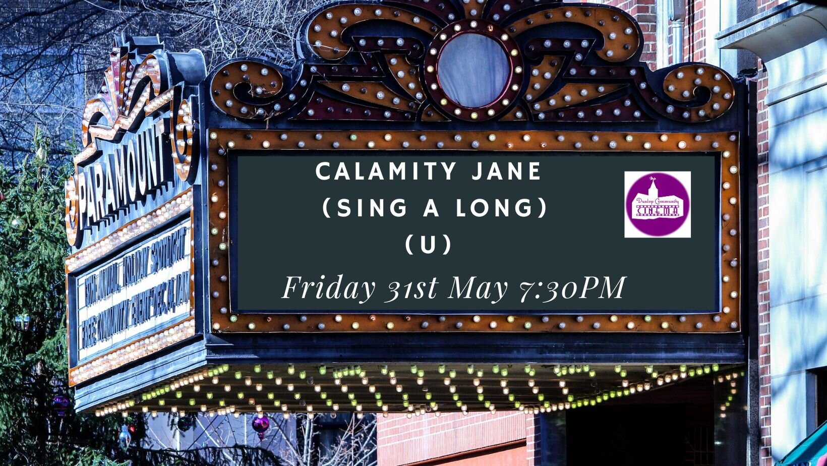 Calamity Jane (U) (Sing a long) | Friday 31st May 