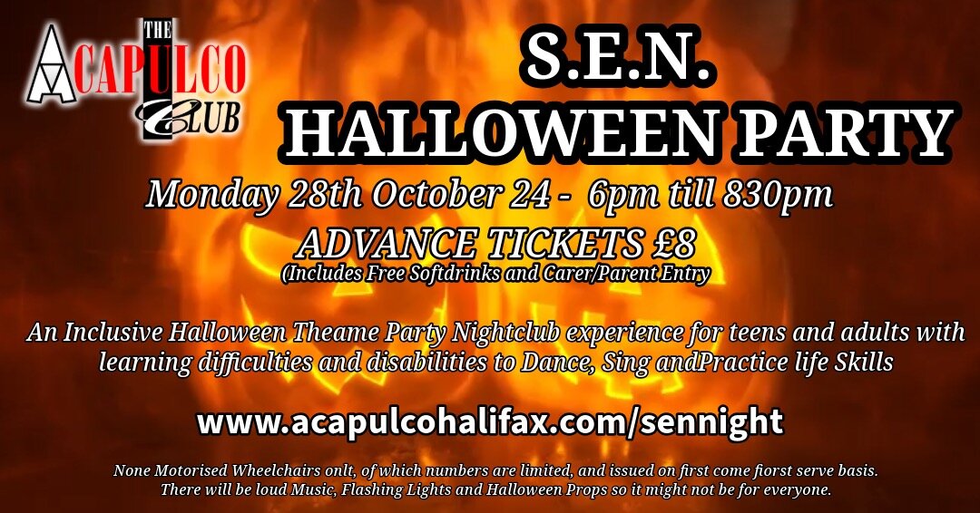 Halloween Themed Nightclub Party | All Inclusive SEN Party | Monday 28th October