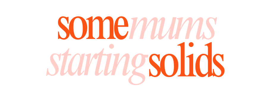 Some Mums June Starting Solids Workshop